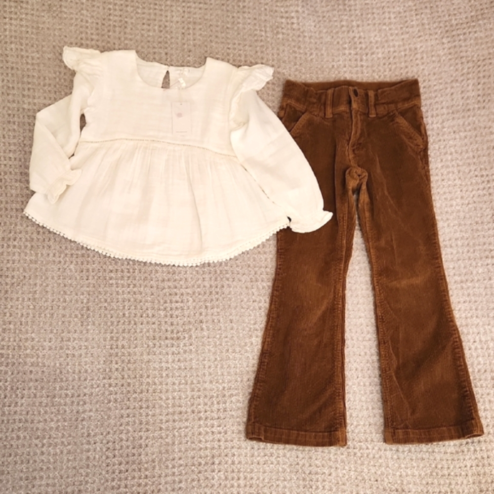 New Jamie Kay Blouse & Coduroy Flare Pants